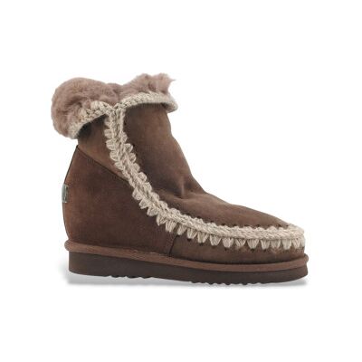 Mou pour femme. MU.FW121000A Bottes en cuir à semelle compensée Eskimo marron (38), Plat, Aucun, Casuel - Publicité Mou pour femme. MU.FW121000A Bottes en cuir à semelle compensée Eskimo marron (38), Plat, Aucun, Casuel - Publicité