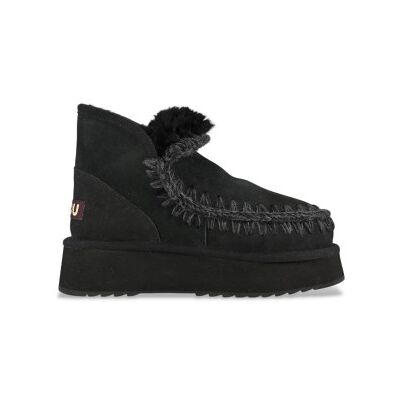 Mou pour femme. MU.FW681000A Bottines en cuir Mini Eskimo Platform noir (36), 8 à 10 cm, Aucun, Casuel - Publicité Mou pour femme. MU.FW681000A Bottines en cuir Mini Eskimo Platform noir (36), 8 à 10 cm, Aucun, Casuel - Publicité