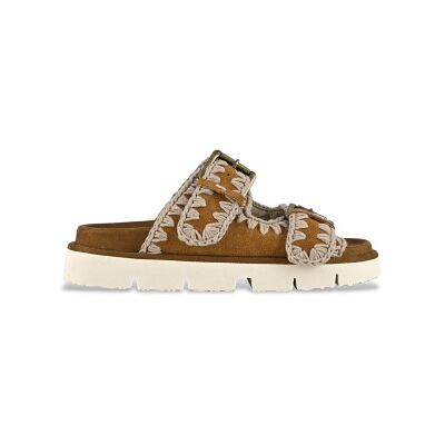 Mou pour femme. MU.SW461005A Sandales en daim Bio deux boucles marron (36), 1 à 3 cm, Cuir, Aucun, Casuel - Publicité Mou pour femme. MU.SW461005A Sandales en daim Bio deux boucles marron (36), 1 à 3 cm, Cuir, Aucun, Casuel - Publicité