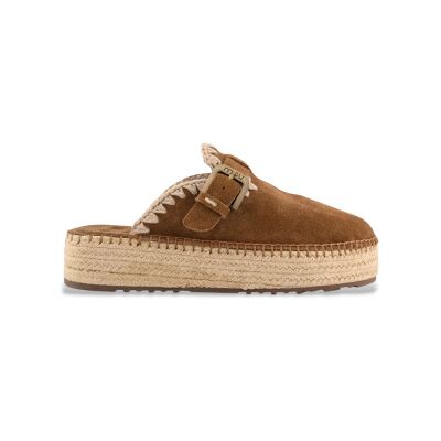 Mou pour femme. MU.SW641000A Sabots en daim Sabots en jute unis marron (37), 3 à 5 cm, Cuir, Aucun, Casuel - Publicité Mou pour femme. MU.SW641000A Sabots en daim Sabots en jute unis marron (37), 3 à 5 cm, Cuir, Aucun, Casuel - Publicité