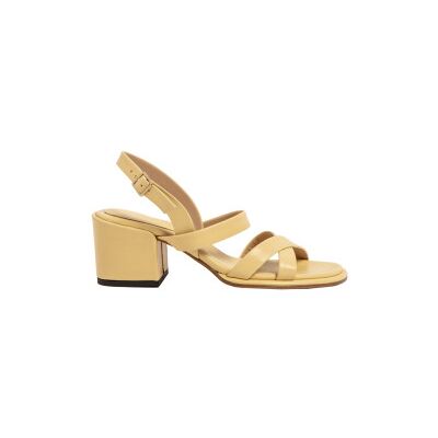 Neosens pour femme. 3317311T1003_024 Sandales en cuir S3173 jaune - Hauteur du talon 6cm (36), 5 à 8 cm, Boucle, Casuel, Fête - Publicité Neosens pour femme. 3317311T1003_024 Sandales en cuir S3173 jaune - Hauteur du talon 6cm (36), 5 à 8 cm, Boucle, Casuel, Fête - Publicité