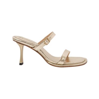 Neosens pour femme. 331941182003_082 Sandales en cuir S3194 Nappa Champagne - Hauteur du talon : 8cm (38), Doré, 5 à 8 cm, Aucun, Boucle, Ca - Publicité Neosens pour femme. 331941182003_082 Sandales en cuir S3194 Nappa Champagne - Hauteur du talon : 8cm (38), Doré, 5 à 8 cm, Aucun, Boucle, Ca - Publicité