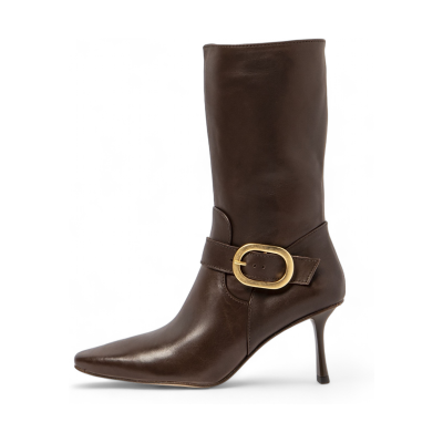 Neosens pour femme. 331971104003_012 Bottes en cuir marron S3197 (39), 8 à 10 cm, Fermeture éclair, Casuel - Publicité Neosens pour femme. 331971104003_012 Bottes en cuir marron S3197 (39), 8 à 10 cm, Fermeture éclair, Casuel - Publicité