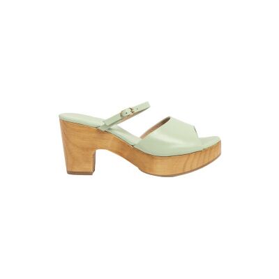 Neosens pour femme. 3327311WL003_0G3 Sabots en cuir S3273 vert -Hauteur du talon 8cm (39), 5 à 8 cm, Aucun, Casuel - Publicité Neosens pour femme. 3327311WL003_0G3 Sabots en cuir S3273 vert -Hauteur du talon 8cm (39), 5 à 8 cm, Aucun, Casuel - Publicité