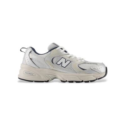New Balance pour femme/filles. GR530V1 Chaussures 530 blanc, argent (37), Argenté, Plat, Lacets, Casuel, mode enfantine - Publicité New Balance pour femme/filles. GR530V1 Chaussures 530 blanc, argent (37), Argenté, Plat, Lacets, Casuel, mode enfantine - Publicité