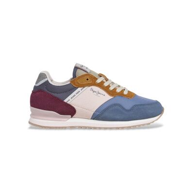 Pepe Jeans pour femme. PLS400007 Baskets en cuir London Logo multicolore (38), Plat, Lacets, Casuel - Publicité Pepe Jeans pour femme. PLS400007 Baskets en cuir London Logo multicolore (38), Plat, Lacets, Casuel - Publicité