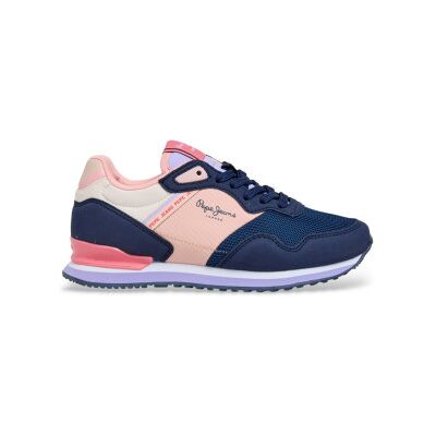 Pepe Jeans pour femme. PGS400016 Baskets London Day bleu marine (36), Plat, Lacets, Casuel - Publicité Pepe Jeans pour femme. PGS400016 Baskets London Day bleu marine (36), Plat, Lacets, Casuel - Publicité