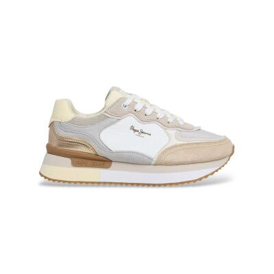 Pepe Jeans pour femme. PLS600041 Chaussures Rusper Racer multicolores (39), Beige, Plat, Lacets, Casuel - Publicité Pepe Jeans pour femme. PLS600041 Chaussures Rusper Racer multicolores (39), Beige, Plat, Lacets, Casuel - Publicité