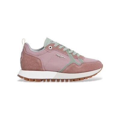 Pepe Jeans pour femme. PLS400001 Baskets Ari Snug pink (38), Cuir, Plat, Lacets, Casuel, Rose - Publicité Pepe Jeans pour femme. PLS400001 Baskets Ari Snug pink (38), Cuir, Plat, Lacets, Casuel, Rose - Publicité