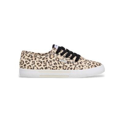 Pepe Jeans pour femme. PLS300023 Baskets Brady Leo beiges (40), Tissu, Plat, Lacets, Casuel, Imprimé animal - Publicité Pepe Jeans pour femme. PLS300023 Baskets Brady Leo beiges (40), Tissu, Plat, Lacets, Casuel, Imprimé animal - Publicité