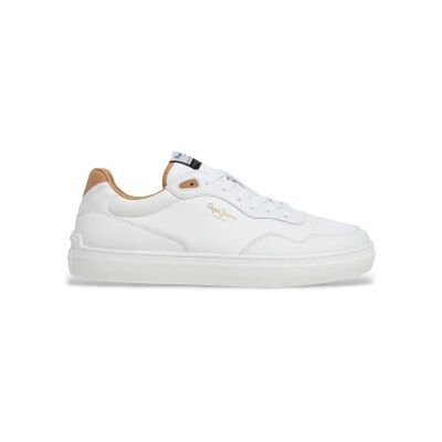 Pepe Jeans pour homme. PMS000038 Camden Main Leather Sneakers white (40), Cuir, Blanc, Plat, Lacets, Casuel - Publicité Pepe Jeans pour homme. PMS000038 Camden Main Leather Sneakers white (40), Cuir, Blanc, Plat, Lacets, Casuel - Publicité