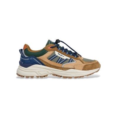 Pepe Jeans pour homme. PMS600010 Baskets multicolores Darren Earth (42), Cuir, Plat, Lacets, Casuel - Publicité Pepe Jeans pour homme. PMS600010 Baskets multicolores Darren Earth (42), Cuir, Plat, Lacets, Casuel - Publicité