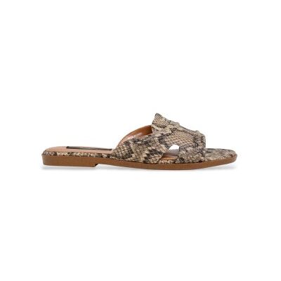Pepe Jeans pour femme. PLS900018 Sandales beiges Dyana Snake (40), Plat, 1 à 3 cm, Aucun, Casuel, Imprimé animal - Publicité Pepe Jeans pour femme. PLS900018 Sandales beiges Dyana Snake (40), Plat, 1 à 3 cm, Aucun, Casuel, Imprimé animal - Publicité