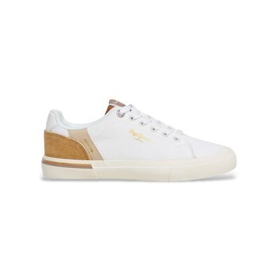 Pepe Jeans pour femme. PLS300014 Baskets Kenton Combi blanc (38), Tissu, Plat, Lacets, Casuel - Publicité Pepe Jeans pour femme. PLS300014 Baskets Kenton Combi blanc (38), Tissu, Plat, Lacets, Casuel - Publicité