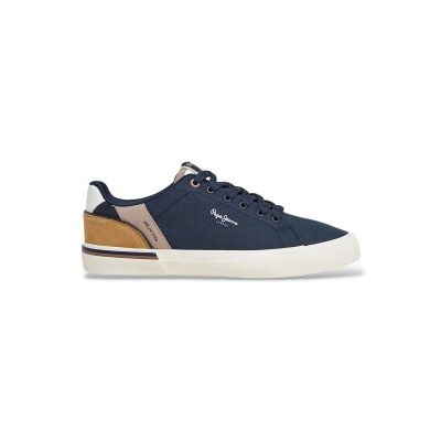 Pepe Jeans pour homme. PMS300013 Baskets Kenton navy (41), Tissu, Plat, Lacets, Casuel, Marine - Publicité Pepe Jeans pour homme. PMS300013 Baskets Kenton navy (41), Tissu, Plat, Lacets, Casuel, Marine - Publicité