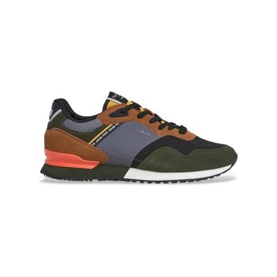 Pepe Jeans pour homme. PMS400012 London Mood - Baskets en cuir - vert (45), Plat, Lacets, Casuel - Publicité Pepe Jeans pour homme. PMS400012 London Mood - Baskets en cuir - vert (45), Plat, Lacets, Casuel - Publicité