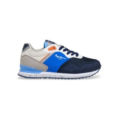 Pepe Jeans pour garçon. PBS400013 Formateurs Londres Sud bleu (40), Plat, Lacets, Casuel, mode enfantine - Publicité Pepe Jeans pour garçon. PBS400013 Formateurs Londres Sud bleu (40), Plat, Lacets, Casuel, mode enfantine - Publicité