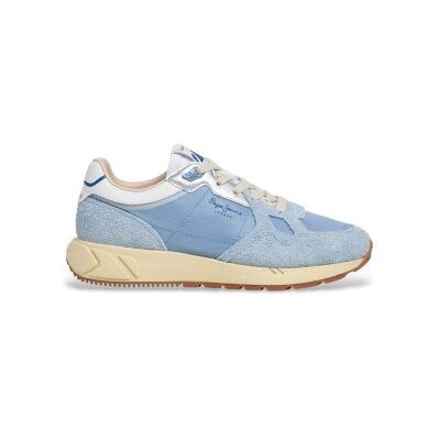 Pepe Jeans pour femme. PLS600047 Marlon Life - Baskets en cuir bleu (39), Plat, Lacets, Casuel - Publicité Pepe Jeans pour femme. PLS600047 Marlon Life - Baskets en cuir bleu (39), Plat, Lacets, Casuel - Publicité