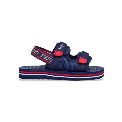 Pepe Jeans pour garçon. PBS700002 Sandal Pool Evolve navy (36), Plat, Velcro, Casuel, Marine, mode enfantine - Publicité Pepe Jeans pour garçon. PBS700002 Sandal Pool Evolve navy (36), Plat, Velcro, Casuel, Marine, mode enfantine - Publicité
