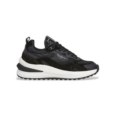Pepe Jeans pour femme. PLS600012 Winslow One - Baskets en cuir - noir (39), 3 à 5 cm, Lacets, Casuel - Publicité Pepe Jeans pour femme. PLS600012 Winslow One - Baskets en cuir - noir (39), 3 à 5 cm, Lacets, Casuel - Publicité
