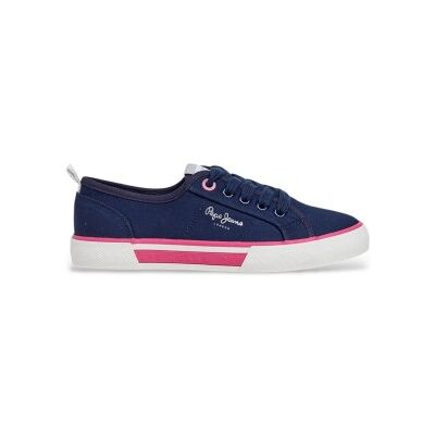 Pepe Jeans pour femme/filles. PGS300010 Brady Club Shoes navy (34), Tissu, Plat, Lacets, Casuel, Marine, mode enfantine - Publicité Pepe Jeans pour femme/filles. PGS300010 Brady Club Shoes navy (34), Tissu, Plat, Lacets, Casuel, Marine, mode enfantine - Publicité