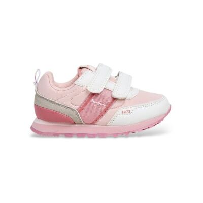 Pepe Jeans pour fille. PGS400011 Sublin Baskets roses doux (31), Tissu, Plat, Velcro, Casuel, Sport, mode enfantine - Publicité Pepe Jeans pour fille. PGS400011 Sublin Baskets roses doux (31), Tissu, Plat, Velcro, Casuel, Sport, mode enfantine - Publicité