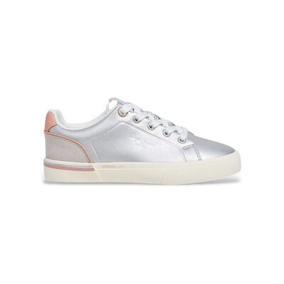 Pepe Jeans pour femme/filles. PGS300004 Trainers Kenton Galactic silver (38), Argenté, Plat, Lacets, Casuel, mode enfantine - Publicité Pepe Jeans pour femme/filles. PGS300004 Trainers Kenton Galactic silver (38), Argenté, Plat, Lacets, Casuel, mode enfantine - Publicité