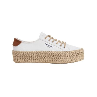Pepe Jeans pour femme. PLS10412 Kyle Classic Sneakers blanc (40), Tissu, Plat, Lacets, Casuel, Durable - Publicité Pepe Jeans pour femme. PLS10412 Kyle Classic Sneakers blanc (40), Tissu, Plat, Lacets, Casuel, Durable - Publicité