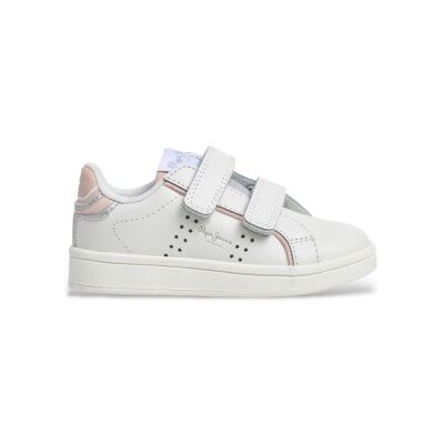 Pepe Jeans pour fille. PGS000014 Player Young - Baskets en cuir blanc (31), Plat, Velcro, Casuel, Sport, mode enfantine - Publicité Pepe Jeans pour fille. PGS000014 Player Young - Baskets en cuir blanc (31), Plat, Velcro, Casuel, Sport, mode enfantine - Publicité