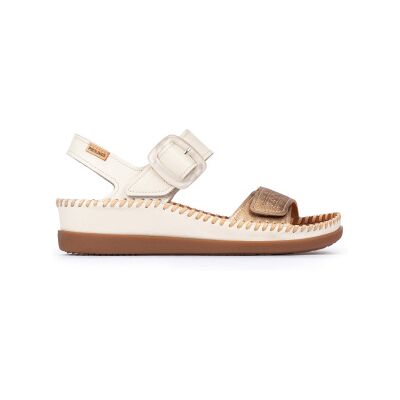 Pikolinos pour femme. W8K-0555C1 Sandales en cuir Cadaques blanc cassé (41), 3 à 5 cm, Boucle, Casuel - Publicité Pikolinos pour femme. W8K-0555C1 Sandales en cuir Cadaques blanc cassé (41), 3 à 5 cm, Boucle, Casuel - Publicité
