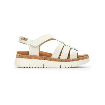 Pikolinos pour femme. W4N-0754 Sandales en cuir Salma blanc cassé (36), 3 à 5 cm, Velcro, Casuel - Publicité Pikolinos pour femme. W4N-0754 Sandales en cuir Salma blanc cassé (36), 3 à 5 cm, Velcro, Casuel - Publicité