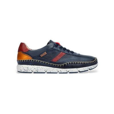 Pikolinos pour homme. M4U-6046C1XL Baskets XL en cuir avec élastiques Bleu Fuencarral (50), Plat, Lacets, Casuel - Publicité Pikolinos pour homme. M4U-6046C1XL Baskets XL en cuir avec élastiques Bleu Fuencarral (50), Plat, Lacets, Casuel - Publicité