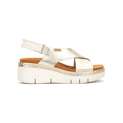 Pikolinos pour femme. W0K-0606CLC1 Sandales en cuir Gomera argentées (36), 5 à 8 cm, Boucle, Casuel - Publicité Pikolinos pour femme. W0K-0606CLC1 Sandales en cuir Gomera argentées (36), 5 à 8 cm, Boucle, Casuel - Publicité