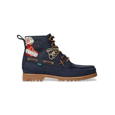 Polo Ralph Lauren pour homme. 812974124001 Bottines en cuir Navy Ranger (42), Plat, Lacets, Casuel, Marine - Publicité Polo Ralph Lauren pour homme. 812974124001 Bottines en cuir Navy Ranger (42), Plat, Lacets, Casuel, Marine - Publicité