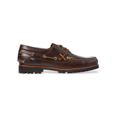 Polo Ralph Lauren pour homme. 812913545002 Chaussures de bateau en cuir marron Ranger (40), Plat, Lacets, Casuel, Classique - Publicité Polo Ralph Lauren pour homme. 812913545002 Chaussures de bateau en cuir marron Ranger (40), Plat, Lacets, Casuel, Classique - Publicité