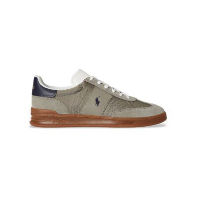 Polo Ralph Lauren pour homme. 809P09761003 Heritage Aera Leather Sneakers grey (40), Cuir, Plat, Lacets, Casuel, Gris - Publicité Polo Ralph Lauren pour homme. 809P09761003 Heritage Aera Leather Sneakers grey (40), Cuir, Plat, Lacets, Casuel, Gris - Publicité