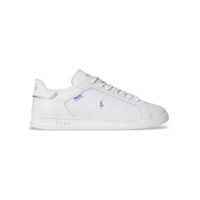 Polo Ralph Lauren pour homme. 809P07161001 Heritage Court Utility - Baskets en cuir blanc (40), Plat, Lacets, Casuel - Publicité Polo Ralph Lauren pour homme. 809P07161001 Heritage Court Utility - Baskets en cuir blanc (40), Plat, Lacets, Casuel - Publicité