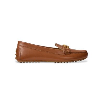 Lauren Ralph Lauren pour femme. 802P09040002 Barnsbury Mocassins en cuir brun (39), Marron, Plat, Aucun, Casuel, Classique - Publicité Lauren Ralph Lauren pour femme. 802P09040002 Barnsbury Mocassins en cuir brun (39), Marron, Plat, Aucun, Casuel, Classique - Publicité