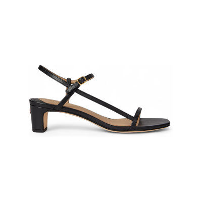 Lauren Ralph Lauren pour femme. 802P00097001 Sandales en cuir nappa Lainee noir (40), 3 à 5 cm, Boucle, Casuel, Fête, Classique - Publicité Lauren Ralph Lauren pour femme. 802P00097001 Sandales en cuir nappa Lainee noir (40), 3 à 5 cm, Boucle, Casuel, Fête, Classique - Publicité