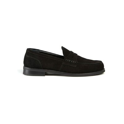 Semicouture pour femme. Y5WZ03 Damienne mocassins en daim noir (39), Plat, Cuir, Aucun, Casuel - Publicité Semicouture pour femme. Y5WZ03 Damienne mocassins en daim noir (39), Plat, Cuir, Aucun, Casuel - Publicité