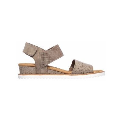Skechers pour femme. 31440 Sandales taupe Desert Kiss (39), Tissu, 3 à 5 cm, Casuel - Publicité Skechers pour femme. 31440 Sandales taupe Desert Kiss (39), Tissu, 3 à 5 cm, Casuel - Publicité