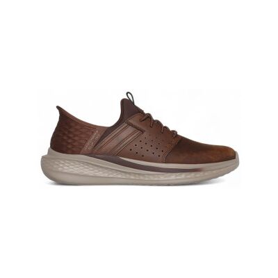 Skechers pour homme. 210828 Slade Zachary pantoufles en cuir marron (44), Plat, Lacets, Casuel - Publicité Skechers pour homme. 210828 Slade Zachary pantoufles en cuir marron (44), Plat, Lacets, Casuel - Publicité
