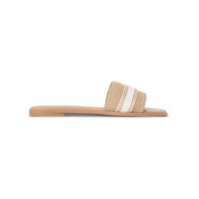 Tommy Hilfiger pour femme. FW0FW09217 Sandales Rosalia marron (37), Beige, Plat, 1 à 3 cm, Aucun, Casuel - Publicité Tommy Hilfiger pour femme. FW0FW09217 Sandales Rosalia marron (37), Beige, Plat, 1 à 3 cm, Aucun, Casuel - Publicité