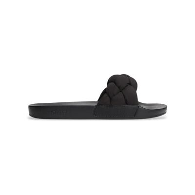 Tommy Jeans pour femme. EN0EN02975 Tongs à dessus tressé et rembourré noir (38), Plat, Aucun, Casuel - Publicité Tommy Jeans pour femme. EN0EN02975 Tongs à dessus tressé et rembourré noir (38), Plat, Aucun, Casuel - Publicité