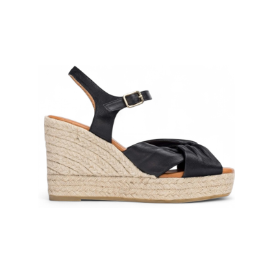 Wonders pour femme. YH-SO522_5447_5792 Espadrilles en cuir noir Anakena (41), 5 à 8 cm, Boucle, Casuel - Publicité Wonders pour femme. YH-SO522_5447_5792 Espadrilles en cuir noir Anakena (41), 5 à 8 cm, Boucle, Casuel - Publicité