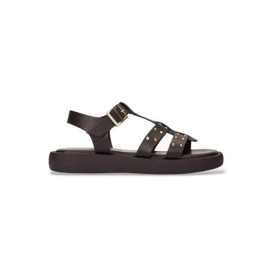 Wonders pour femme. AB-1567 Sandales en cuir Mousse noir (36), Plat, Boucle, Casuel - Publicité Wonders pour femme. AB-1567 Sandales en cuir Mousse noir (36), Plat, Boucle, Casuel - Publicité