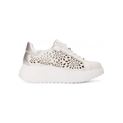 Wonders pour femme. A-3641_5437_6361 Baskets en cuir Roma 41 blanc (40), 3 à 5 cm, Lacets, Casuel - Publicité Wonders pour femme. A-3641_5437_6361 Baskets en cuir Roma 41 blanc (40), 3 à 5 cm, Lacets, Casuel - Publicité