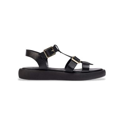 Wonders pour femme. AB-1012 Sandales en cuir léger noir (36), Plat, 1 à 3 cm, Boucle, Casuel - Publicité Wonders pour femme. AB-1012 Sandales en cuir léger noir (36), Plat, 1 à 3 cm, Boucle, Casuel - Publicité