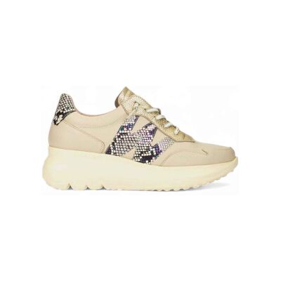 Wonders pour femme. A-4002 Pantoufles en cuir de serpent beige Samira (37), 3 à 5 cm, Lacets, Casuel - Publicité Wonders pour femme. A-4002 Pantoufles en cuir de serpent beige Samira (37), 3 à 5 cm, Lacets, Casuel - Publicité