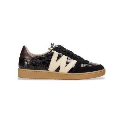 Wonders pour femme. AP-2002 Baskets Nubia 02 noir (37), Plat, Lacets, Casuel - Publicité Wonders pour femme. AP-2002 Baskets Nubia 02 noir (37), Plat, Lacets, Casuel - Publicité
